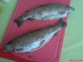 Regenbogenforelle mit selbstgemachten Kartoffelstampf - Rezept - Bild Nr. 4