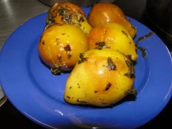 Rezept: Grünkohl mit Birnen und karamellisierten Drillingen Bild Nr. 11 Grünkohl mit Birnen und karamellisierten Drillingen - Rezept - Bild Nr. 11