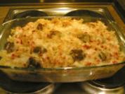 Metaxa-Hackbällchen-Gratin - Rezept
