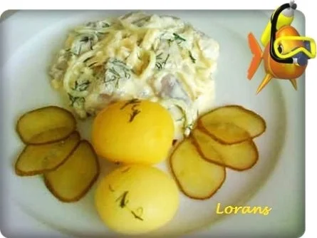 Rezept: Matjessalat mit Pellkartoffeln Matjessalat mit Pellkartoffeln - Rezept