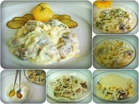 Rezept: Matjessalat mit Pellkartoffeln Bild Nr. 2 Matjessalat mit Pellkartoffeln - Rezept - Bild Nr. 2