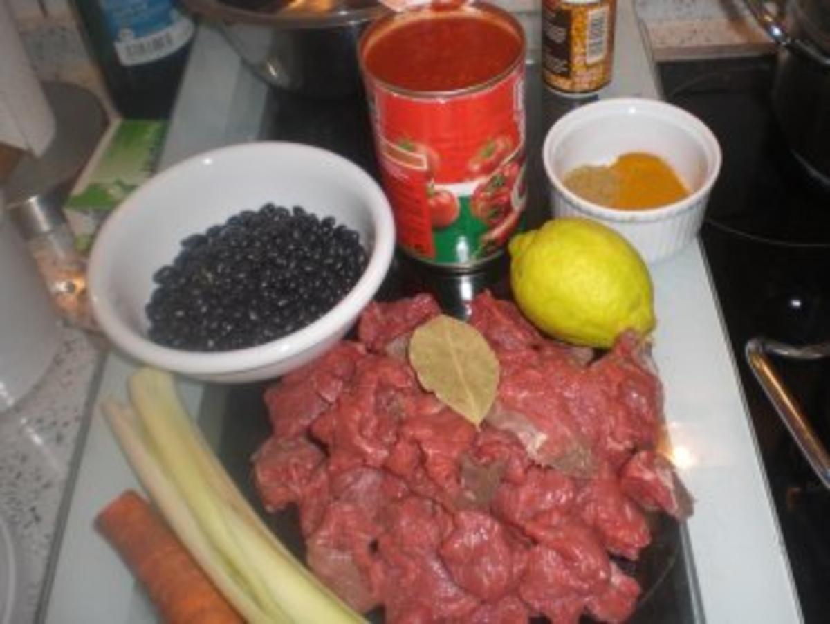 Schwarze Bohnen mit Rindfleisch - Rezept - Bild Nr. 2
