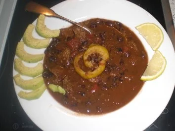 Schwarze Bohnen mit Rindfleisch - Rezept