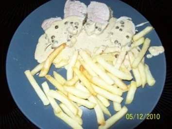 Schweinefilet mit grünen Pfefferrahmsauce - Rezept