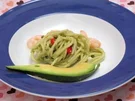 Rezept: Spaghetti-Salat mit Avocado und Garnelen Spaghetti-Salat mit Avocado und Garnelen - Rezept