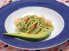 Spaghetti-Salat mit Avocado und Garnelen - Rezept