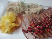 Entenbrust an Granatapfelvinaigrette - Rezept