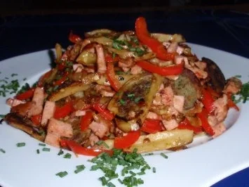 Herbstliche Maultaschenpfanne a la Linda - Rezept