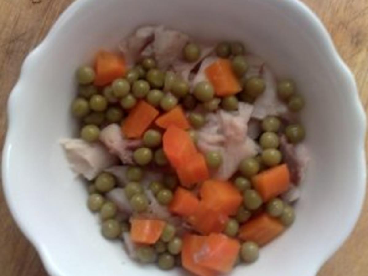 Karpfen mit Ei und Gemüse in Aspik - einfach - 49 kcal/100g