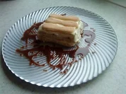 Bananentiramisu mit Mascarponecreme auf Schokoladenspiegel - Rezept