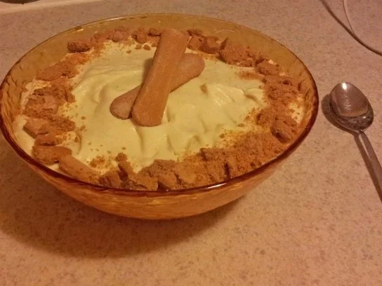 Rezept: Bananentiramisu mit Mascarponecreme auf Schokoladenspiegel Bild Nr. 9 Bananentiramisu mit Mascarponecreme auf Schokoladenspiegel - Rezept - Bild Nr. 9