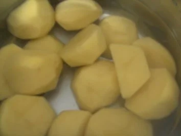 Kalbschnitzel  Porreegemüse Salzkartoffeln und grünen Salat - Rezept - Bild Nr. 7