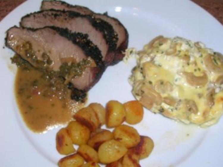 Kalbstafelspitz, gebraten, mit lauwarmer Espresso Vinaigrette an ...