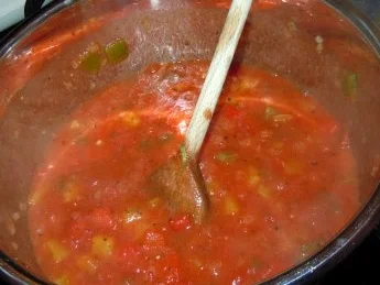 Hähnchenbrust "Genua" mit Paprika-Tomaten-Gemüse und Reis - Rezept - Bild Nr. 5