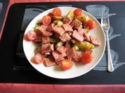 Bratkartoffel mit Leberkäse - Rezept