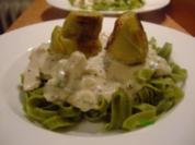 Artischockenherzen mit Huhn in Ziegenkäsesauce - Rezept