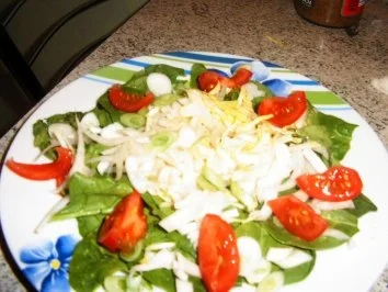 Spinatsalat mit Bambussprossen - Rezept - Bild Nr. 4