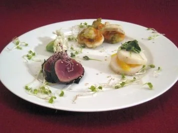 Rezept: Dreierlei Meeresgetier Dreierlei Meeresgetier - Rezept