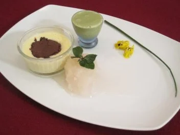 Eis von grünem Tee und Zitronengrassorbet - Rezept