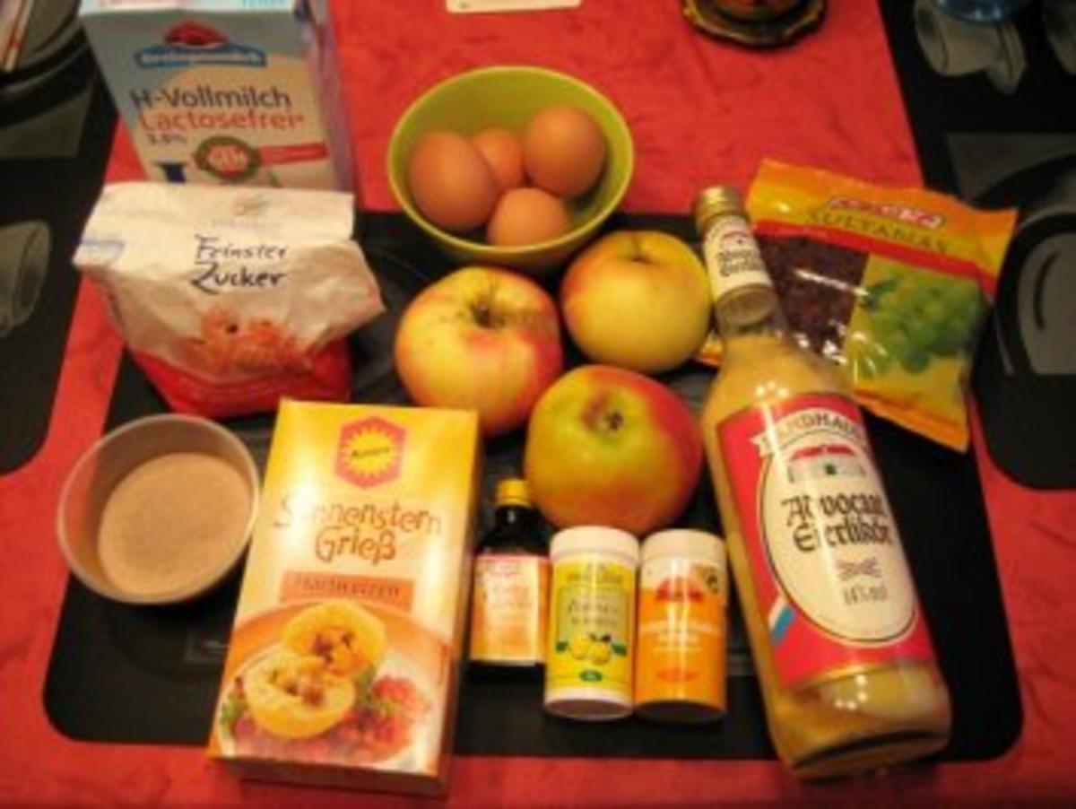 Hessische Küche:Grießauflauf mit Äpfel - Rezept - Bild Nr. 2