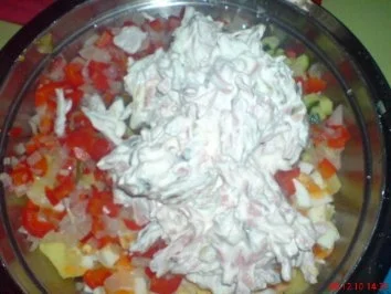 Rezept: Mein bunter Kartoffelsalat Bild Nr. 5 Mein bunter Kartoffelsalat - Rezept - Bild Nr. 5