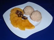 Kaki-Dominosteine-Weihnachtseis - Rezept