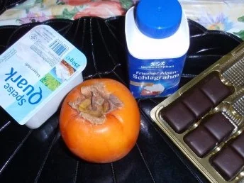 Kaki-Dominosteine-Weihnachtseis - Rezept - Bild Nr. 2