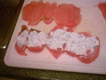 Gerollte Paprikaschoten mit Auberginenmus und Soße - Rezept - Bild Nr. 5