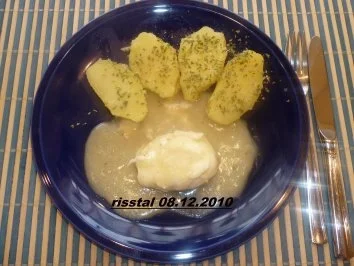 Rezept: Verlorene Eier in Zwiebelsoße Verlorene Eier in Zwiebelsoße - Rezept