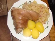 Fleisch :  -Eisbein, mit Sauerkraut und Salzkartoffeln- - Rezept