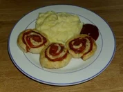 Pikante Leberkäse Schnecken - Rezept
