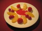Winterapfel auf Zimtvanille-Jus mit Himbeeren - Rezept