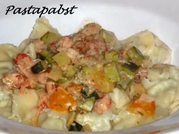 Rezept: Lachs-Ricotta-Tortellini Lachs-Ricotta-Tortellini - Rezept