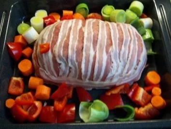 boto's Hackbraten, mit Speckmantel und Eikern - Rezept - Bild Nr. 2