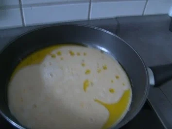 Omlett  mit einer Spinatfüllung - Rezept - Bild Nr. 3