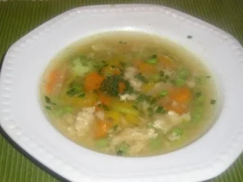 Rezept: DIABETIKER Eintropfsuppe mit Gemüse DIABETIKER Eintropfsuppe mit Gemüse - Rezept