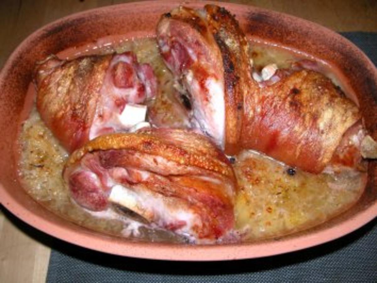 Lammhaxe mit Römer