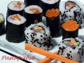 Rezept: Dreierlei Sushi Bild Nr. 5 Dreierlei Sushi - Rezept - Bild Nr. 5