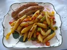 Fixe Küche : Gemüseschupfnudeln mit Bratwurst und Nachtisch - Rezept