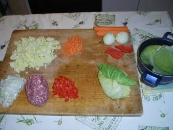 Gefüllte Putenrolle an Malzbiersauce mit Lauchgemüse und Schupfnudeln - Rezept - Bild Nr. 3