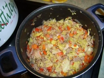 Gefüllte Putenrolle an Malzbiersauce mit Lauchgemüse und Schupfnudeln - Rezept - Bild Nr. 8