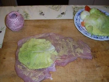 Gefüllte Putenrolle an Malzbiersauce mit Lauchgemüse und Schupfnudeln - Rezept - Bild Nr. 10