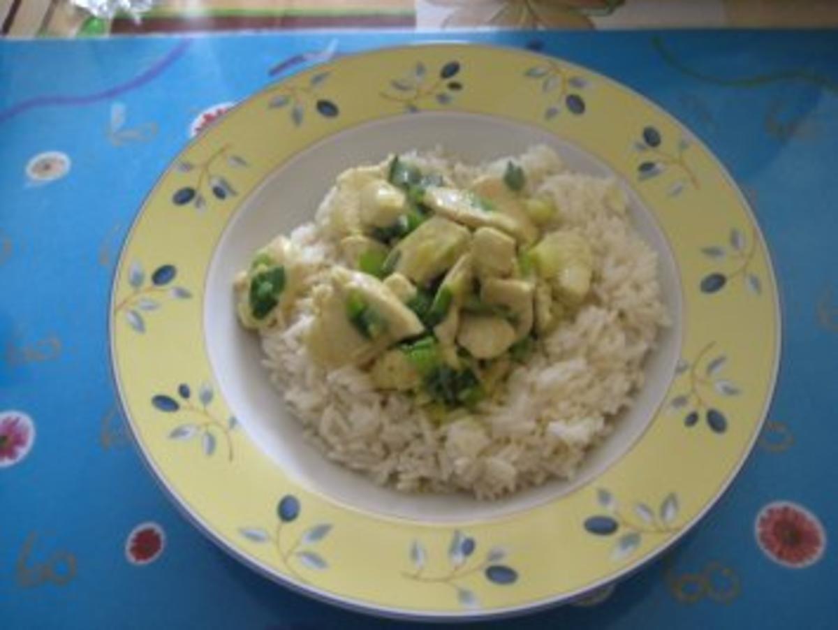 Grünes Curry mit Reis - Rezept