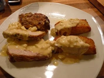 Schweinebraten mit Senfkruste und Senfsoße - Rezept - Bild Nr. 3