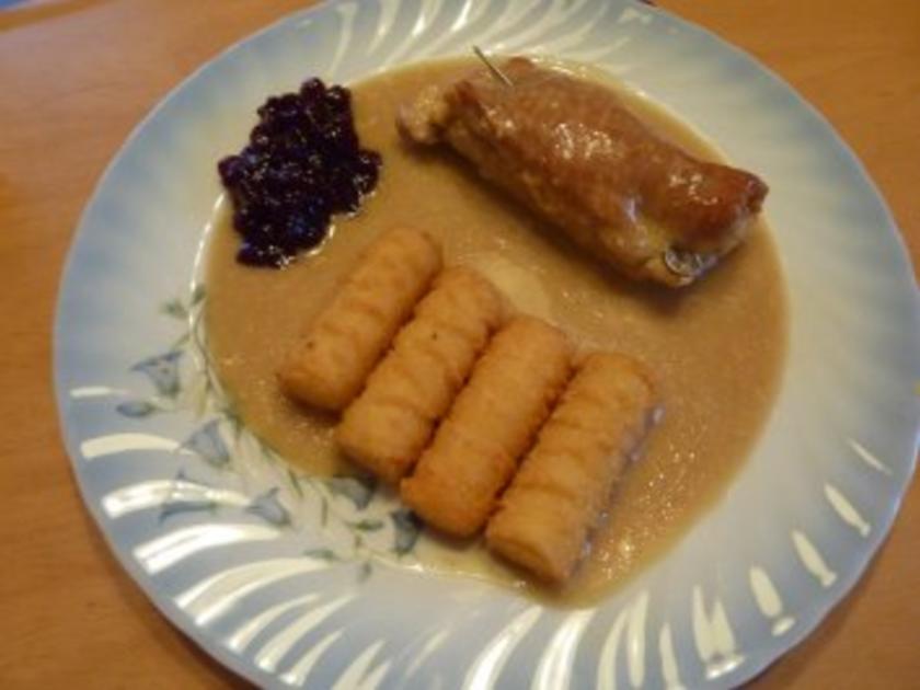 Schweinerouladen mit Schinken und Käse gefüllt - einfach - 275 kcal/100g
