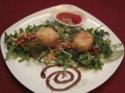 Flambierte Coquille Saint Jacques in Sesambutter auf Rucola-Granatapfel-Salat - Rezept