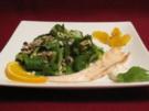 Gemischter Salat mit Orangenvinaigrette und geräucherter Forelle - Rezept
