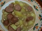 Dicke Bohnen Eintopf mit Mettwürstchen - Rezept