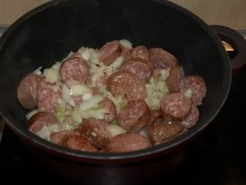 Dicke Bohnen Eintopf mit Mettwürstchen - Rezept - Bild Nr. 3