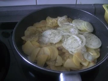 Bratkartoffeln  geschmorte Gurken   und  Jägerschnitzel - Rezept - Bild Nr. 11